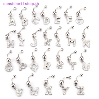 Sunshop จิวสะดือ สเตนเลส ประดับคริสตัล พลอยเทียม รูปตัวอักษร เซ็กซี่ สําหรับผู้หญิง TH