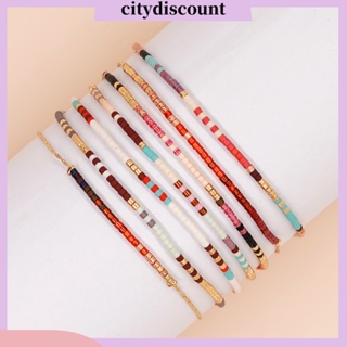 &lt;citydiscount&gt; สร้อยข้อมือ ประดับลูกปัดคริสตัลเทียม สไตล์โบฮีเมียน แฮนด์เมด ปรับได้ ของขวัญ สําหรับผู้หญิง