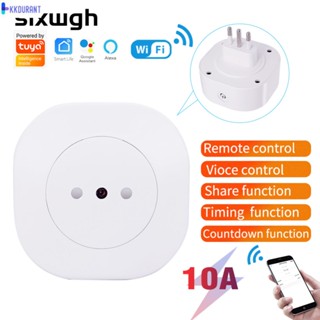 Tuya Wifi Smart Socket Plug Socket Timing ฟังก์ชั่นนับถอยหลัง แอพสมาร์ทโฟน รีโมทคอนโทรล รองรับการควบคุมด้วยเสียง ทำงานร่วมกับ Google Assistant KDURANT