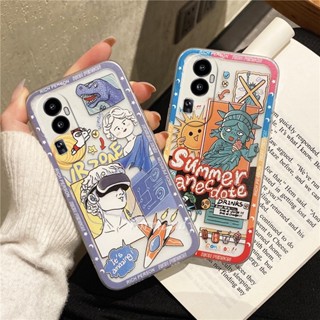 เคสโทรศัพท์มือถือ ซิลิโคนนุ่ม ใส ลายการ์ตูน David Statue of Liberty สร้างสรรค์ สําหรับ OPPO Reno10 Pro Plus Reno 10 Pro+ 5G