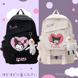 Kuromi Merchandise กระเป๋าเป้สะพายหลังลําลอง น้ําหนักเบา จุของได้เยอะ เหมาะกับการพกพาเดินทาง แฟชั่นสําหรับนักเรียนหญิง