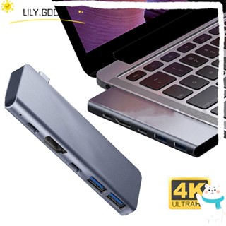 LILY ฮับ USB C 5 in 1 Type-C USB 3.0 Expander PD ชาร์จ สําหรับแล็ปท็อป PC