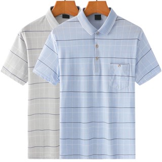 Spot price is about to rise] pocketed POLO shirts for middle-aged and elderly men wear summer ice-cold short-sleeved t-shirts, lapels, casual T-shirts, middle-aged Tee quick-drying shirts for boys.