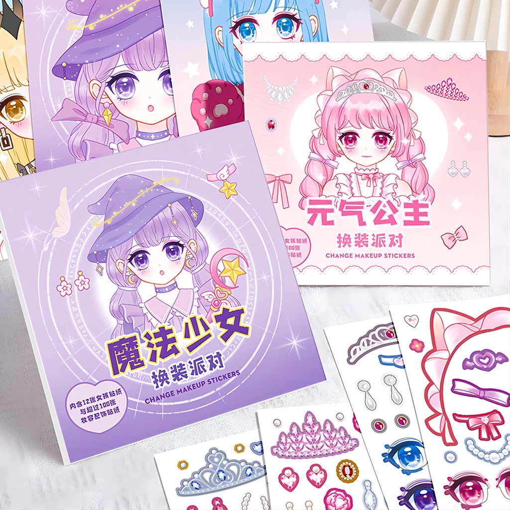 สติกเกอร์ ลายการ์ตูนเจ้าหญิง สวยงาม เสริมการเรียนรู้เด็ก SG088