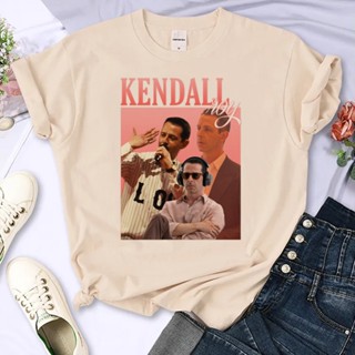 เสื้อยืด พิมพ์ลายกราฟฟิค Kendall Roy สไตล์ญี่ปุ่น สําหรับผู้หญิง