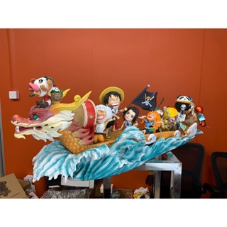 [Spot quick delivery] One piece GK Grass Group Dragon Boat full set Luffy Solon mountain Zhi Qiao Ba animation model ornaments hand-held Wholesale