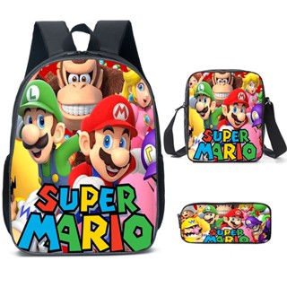 【พร้อมส่ง】ใหม่ Mario Mario กระเป๋าเป้สะพายหลัง กระเป๋านักเรียน