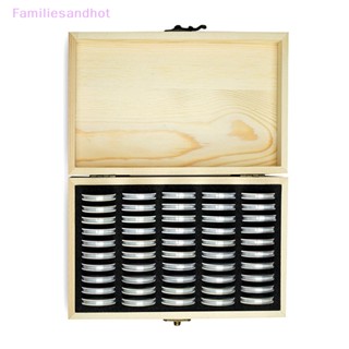 Familiesandhot&gt; กล่องเก็บเหรียญที่ระลึก 50 ชิ้น พร้อมแผ่นปรับได้ เคสเก็บเหรียญที่ระลึก ต้านอนุมูลอิสระ ปรับได้