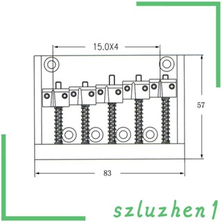 [Szluzhen1] อานสะพานสาย เบสไฟฟ้า 83 มม. ทนทาน สีดํา 1 ชุด