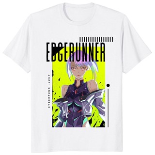 เสื้อยืด พิมพ์ลายอนิเมะ Cyberpunk Futuristic Science Sex Lucy Acg Fans Otaku Waifu สไตล์ญี่ปุ่น สําหรับผู้ชาย