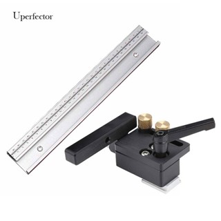 [Uperfector.th] # 45 Chute Limiter T Track Stopper พร้อมสเกลอลูมิเนียมอัลลอยด์ T Slot Miter Track