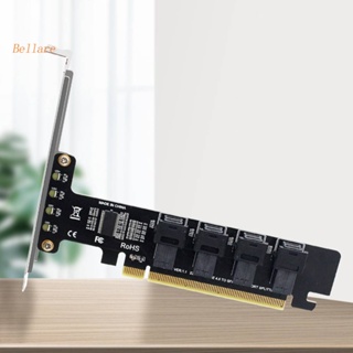 {พร้อมส่ง} อะแดปเตอร์การ์ดแยก SFF-8643 NVME PCIE SSD PCI-E 16X เป็น 4 พอร์ต U.2 SFF-8643/8639 [Bellare.th]