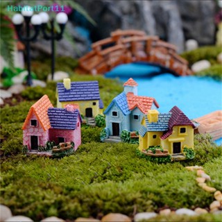 Habitatport บ้านตุ๊กตาเรซิ่น ขนาดเล็ก สําหรับตกแต่งสวน DIY