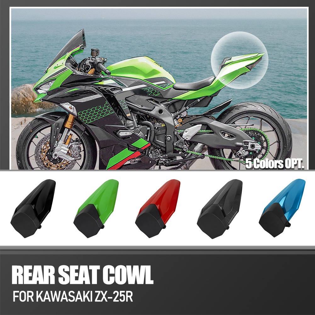 KAWASAKI ZX25Rฝาครอบที่นั่งสําหรับKawasaki ZX-25R ZX 25R 2020-2024 2021 2022 2023 รถจักรยานยนต์ด้านหลังผู้โดยสารSolo Fairing Accreetory