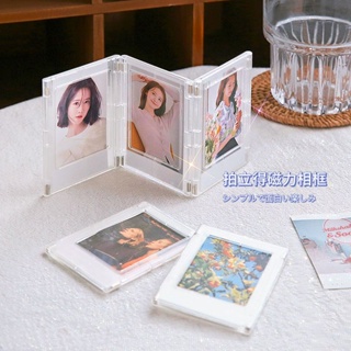 [LC] กรอบรูปโพลารอยด์ แบบแม่เหล็ก ขนาดเล็ก 3 นิ้ว สําหรับติดตู้เย็น