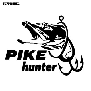 [SML.z] สติกเกอร์ ลาย Pike Hunter Fish มีกาวในตัว กันน้ํา สําหรับติดตกแต่งรถยนต์ DIY