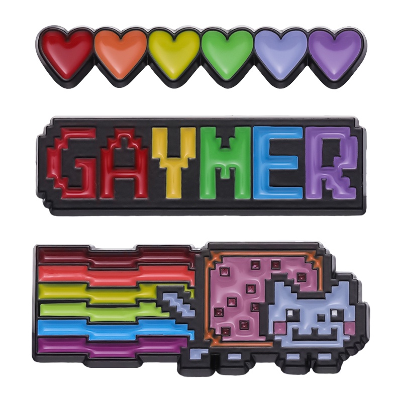 Gaymer เข็มกลัดโลหะ รูปตัวอักษร LGBT Gay สีรุ้ง สร้างสรรค์ ของขวัญ สําหรับตกแต่งเสื้อผ้า กระเป๋าเป้สะพายหลัง