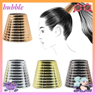 Bubble ใหม่ กิ๊บติดผมหางม้า โลหะเทียม สีทอง ดํา เงิน พลาสติก สําหรับผู้หญิง 4 ชิ้น