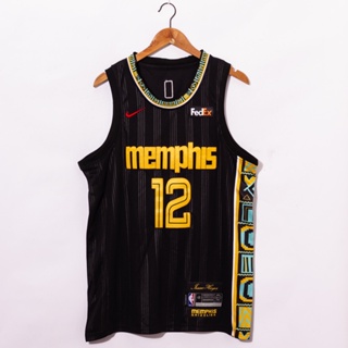 รองเท้า NBA Season Memphis สําหรับผู้ชาย 2021 #12 เสื้อกีฬาบาสเก็ตบอล Ja Morant Jersey City สีดํา 958598