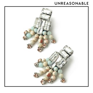 ต่างหู Aqua Jasper ต่างหูคลิป ต่างหูก้านเงิน Unreasonable Accessories UA0676-02