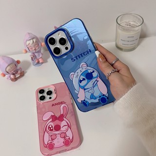 🔥 Stitch เคสไอโฟน11 เคส iPhone 13 Pro Max สีสันสดเคสไอโฟนแข็งกล้องรูใหญ่แบบนิ่มกันกระแทกสำหรับ เคสApple IPhone 13 เคสi11 เคสไอโฟน13Pro 11 14 Pro Max 14 Plus 12 เคสไอโฟน13 Case