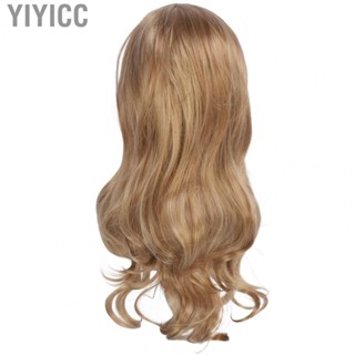 Yiyicc Long Wavy Hair  Gradient Golden Curly for Women Role Playing