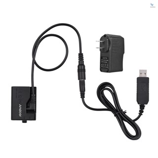 {fash} Andoer ACK-E10 แบตเตอรี่ดัมมี่ 5V USB DC (แบบเปลี่ยน สําหรับ LP-E10) พร้อมอะแดปเตอร์พาวเวอร์ สําหรับ Canon EOS Rebel T3 T5 T6 T7 T100 Kiss X50 Kiss X70 1100D 1200D 130