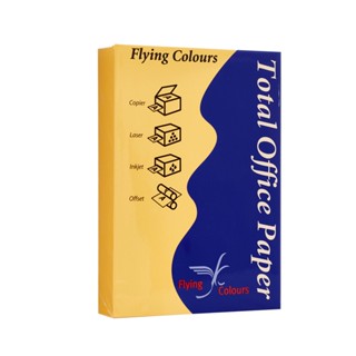 Flying กระดาษสีถ่ายเอกสาร#16 A4 80 แกรม เหลืองเข้ม (500 แผ่น)