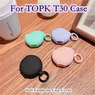 【พร้อมส่ง】เคสหูฟัง แบบนิ่ม สีพื้น สําหรับ TOPK T30 TOPK T30