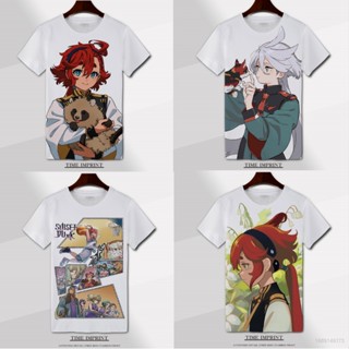 Ellen ชุดคอสเพลย์ เสื้อยืดแขนสั้น พิมพ์ลายอนิเมะ Gundam The Witch From Mercury สําหรับผู้ชาย และผู้หญิง