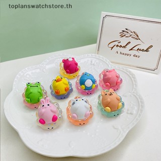 Toplan พวงกุญแจ จี้ตุ๊กตาการ์ตูนเมฆ 3D เรืองแสง ขนาดเล็ก DIY 2 ชิ้น