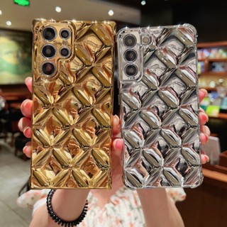 เคสป้องกันโทรศัพท์มือถือ ลาย 3D หรูหรา เรียบง่าย สําหรับ Samsung Galaxy S21 S21+ S21Ultra S22 S22+ S22Ultra