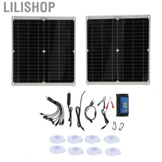 Lilishop 2x 20V 25W Flexible Solar Panel Module W/20A Controller Cable