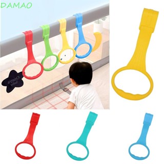 Damao แหวนดึงพลาสติกน่ารัก สีพื้น สําหรับแขวนเตียงเด็กทารก