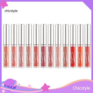 Chicstyle ชุดลิปสติก เนื้อแมตต์ ไม่ติดถ้วย 12 สี สําหรับชอปปิ้ง 1 ชุด