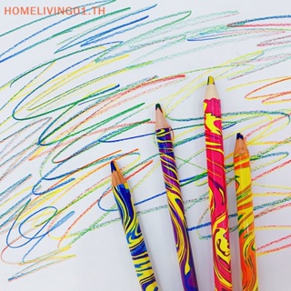 Onehome ดินสอสี ไล่โทนสี ทรงสามเหลี่ยม ขนาดใหญ่ 4 สี สําหรับวาดภาพระบายสี 2 ชิ้น