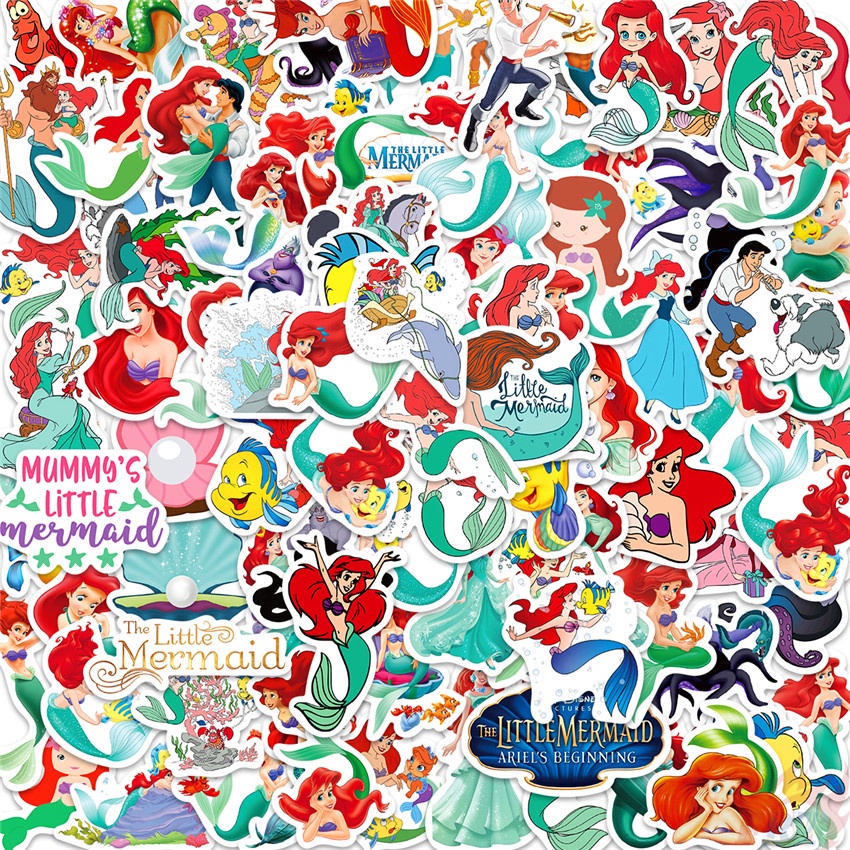 100ชิ้น/เซ็ต ❉ เจ้าหญิงเงือก . สติ๊กเกอร์แอเรียล ❉ DIY แฟชั่นสติ๊กเกอร์กันน้ํา Doodle สติ๊กเกอร์