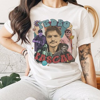 เสื้อยืด ผ้าฝ้าย พิมพ์ลายกราฟฟิค Javier Pena Narco Pedro แนวสตรีท สไตล์เรโทร สําหรับผู้ชาย 2023 Y2k  