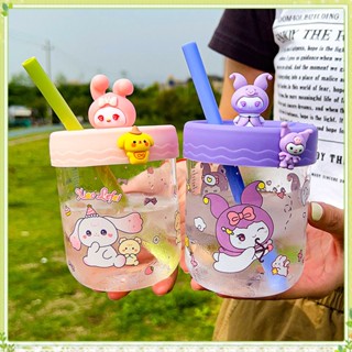 Sanrio แก้วน้ําซิลิโคน ทนอุณหภูมิสูง รูปตุ๊กตาน่ารัก สําหรับบ้าน ออฟฟิศ