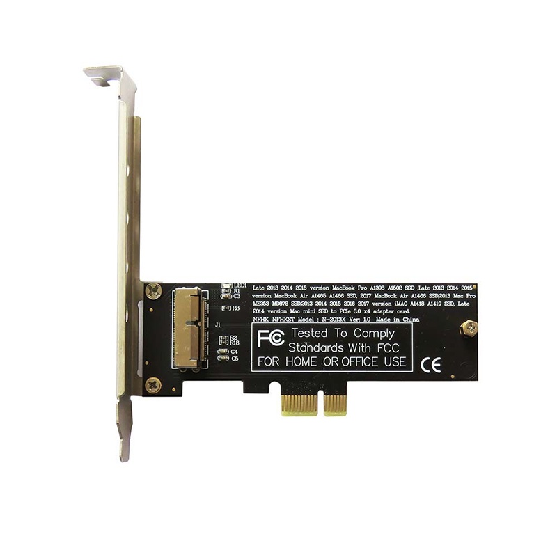 PCIe x1 แปลงการ์ด Riser อะแดปเตอร์สําหรับ 2013 2014 2015 2017 MACBOOK AIR A1466 A1465 ME864 ME865 ME866 MD711 MD712 MD760 MD761 SSD