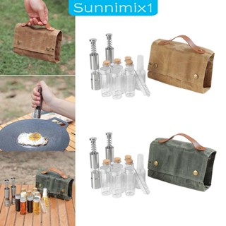 [Sunnimix1] ชุดเครื่องเทศ 12 ชิ้น พร้อมกระเป๋าผ้าแคนวาส สําหรับเดินทาง