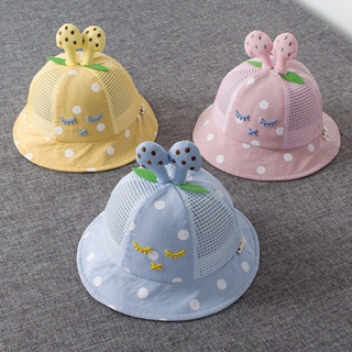 Childrens Hat Spring and Summer Baby Mesh Bucket Hat Breathable Baby Sunshade Hat Boys Bucket Hat Girls Sun Hat Cute gefJ