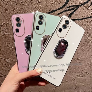 พร้อมส่ง เคสโทรศัพท์มือถือ TPU นิ่ม ขอบตรง พร้อมขาตั้ง สําหรับ OPPO Reno10 Reno10 Pro+ Plus 5G OPPO A78 NFC 4G 2023 Reno10 Pro 5G