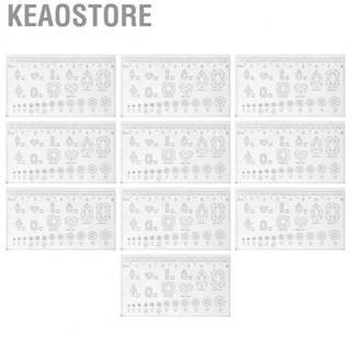 Keaostore Nail Art Ruler Clear Scale Measuring for Steel Ball