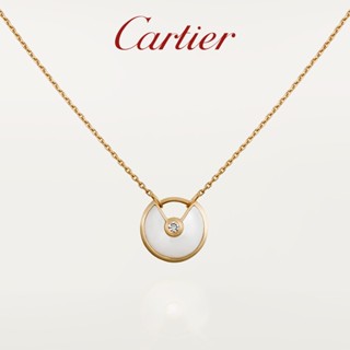 [พร้อมกล่องบรรจุภัณฑ์] พร้อมส่ง Cartier Amulette Series สร้อยคอเพชร พลอยโรสโกลด์