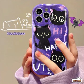 เคสป้องกันโทรศัพท์มือถือ TPU แบบนิ่ม ลายการ์ตูนแมว สีดํา สําหรับ Tecno Spark Go 2023 10C 10 infinix Hot 30i 30Play Smart 7 6 Plus 5 2020 Camon 20 Note 30 VIP 12 G96 20i 20 12 11 10 9Play