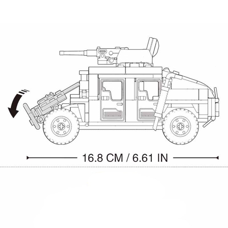 ของเล่นตัวต่อเลโก้ รถถังทหาร รถตํารวจเมืองทหาร รถถังรบ Lepin World War 2 WW2 สําหรับเด็ก QDQT