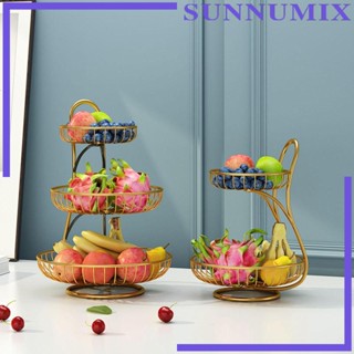 [Sunnimix] ตะกร้าใส่ผลไม้ 2 ชั้น สไตล์โมเดิร์น สําหรับห้องครัว ห้องนั่งเล่น