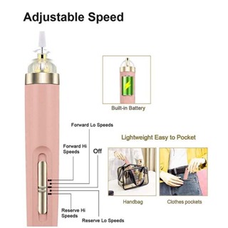 Salorie Portable Electric Nail Tool With Led Light Mill Cutter Art Sanding File Gel Polish Remover Drill Machine Drills Bit Pen Manicure