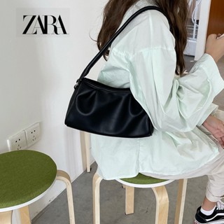 Zara กระเป๋าสะพายไหล่ ขนาดเล็ก แต่งจับจีบ เข้ากับทุกการแต่งกาย สําหรับสตรี